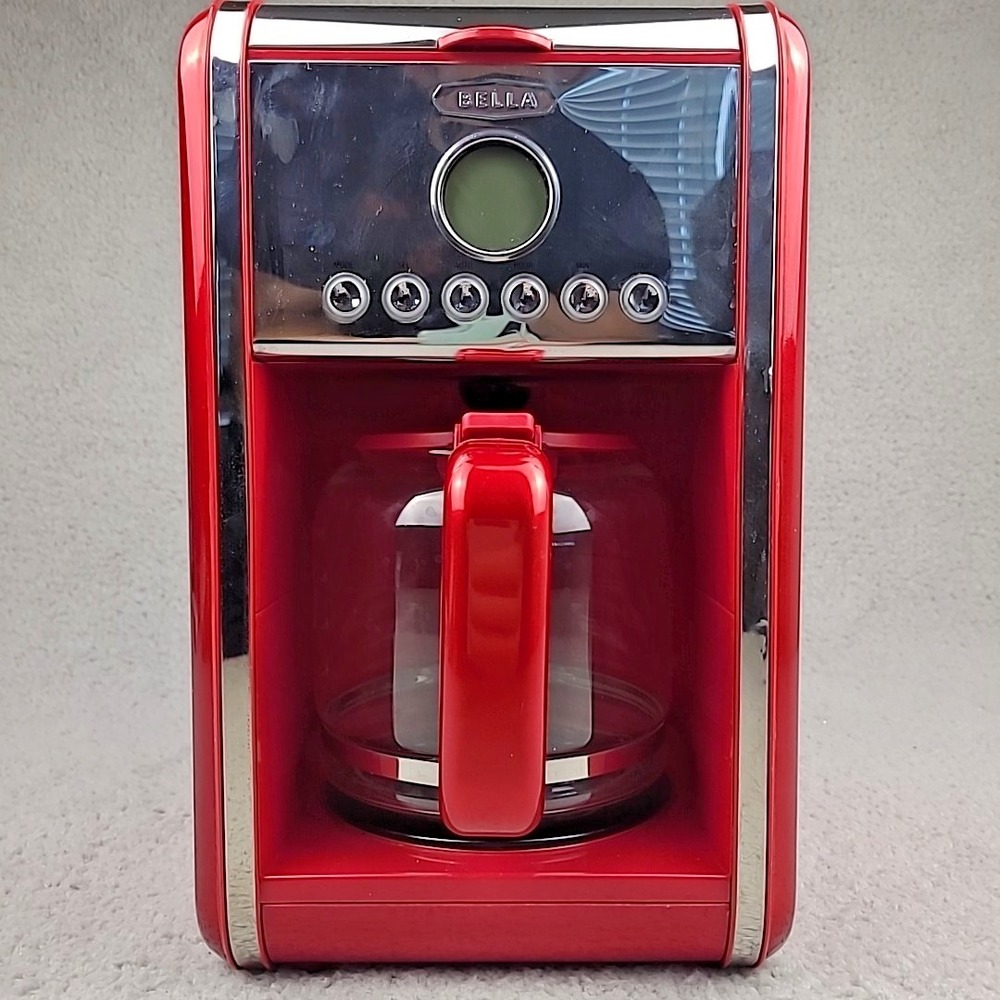 Bella Linea Collection Red Programmable Coffee Maker 12-Cup CM1075T-ET Tested